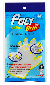 Picture of "โพลี-ไบรท์" ถุงมืออเนกประสงค์  HDPE ( 24 ชิ้น / ซอง )