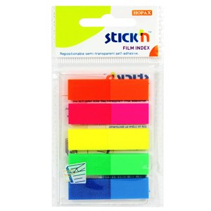 Picture of สติ๊ก'เอ็น 21050 12x45 มม. นีออน 5 สี/แพ็ค ฟิล์มดัชนี 25 แผ่น/สี