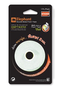 Picture of เทปโฟมกาว 2 หน้า ตราช้าง 24 มม. x 1 ม.