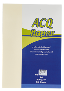 Picture of กระดาษ ACQ 200 แกรม ครีม 03, 50 แผ่น