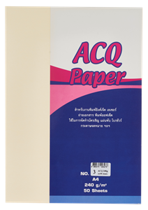 Picture of กระดาษ ACQ 240 แกรม ครีม 03, 50 แผ่น