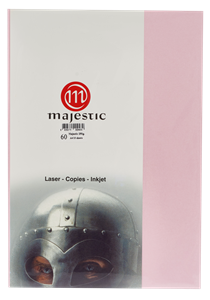 Picture of กระดาษประกายมุก Majestic ชมพู 250 แกรม, 060, 25 แผ่น