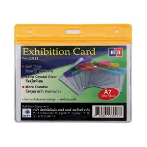 Picture of ป้ายชื่อพลาสติก แซนโก้ 201H ส้ม 5 อัน แนวนอน 10.6x7.6 ซม.