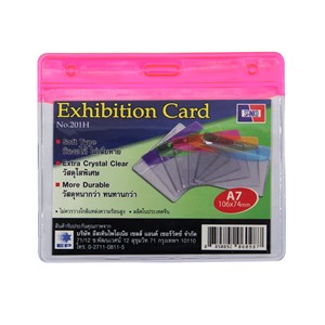 Picture of ป้ายชื่อพลาสติก แซนโก้ 201H ชมพู 5 อัน แนวนอน 10.6x7.6 ซม.