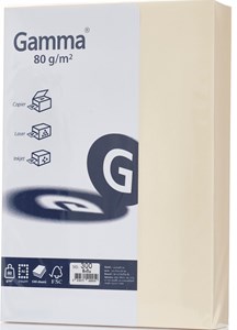 Picture of กระดาษสีถ่ายเอกสาร GAMMA 80 แกรม No.300 สีครีม A4 (500 แผ่น)
