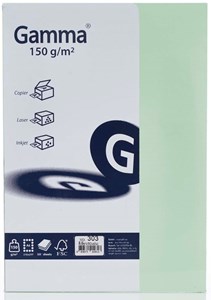 Picture of กระดาษสีถ่ายเอกสาร GAMMA 150 แกรม No.303 สีเขียวอ่อน A4 (100 แผ่น)