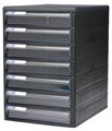 Picture of ตู้เอกสาร ออร์ก้า TCB-7 โครงดำ ลิ้นชักใส 25.5x34x37.5