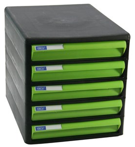 Picture of ตู้เอกสาร ออร์ก้า CBN-5 โครงดำ-ลิ้นเขียวทึบ 25.5 x 34 x 27.5 ซม.