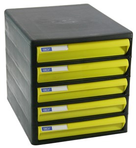 Picture of ตู้เอกสาร ออร์ก้า CBN-5 โครงดำ-ลิ้นเหลืองทึบ 25.5 x 34 x 27.5 ซม.