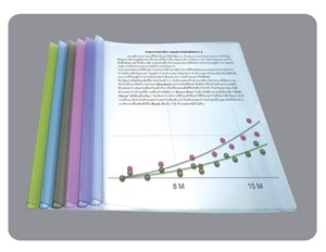 Picture of แฟ้มโชว์เอกสาร สันรูด ออร์ก้า A4, ฟ้า (5 มม. 31 ซม.)