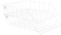 Picture of ตะกร้าเอกสารเคลือบพลาสติก ออร์ก้า 78, 2 ชั้น, ขาว