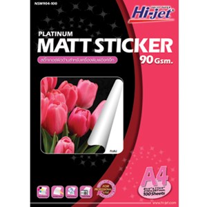 Picture of กระดาษสติ๊กเกอร์ผิวด้านไฮเจ็ท NSM904-100,90g,A4,100แผ่น