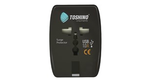 Picture of ปลั๊กแปลงแบบพกพานานาชาติ USB2.1A 1PORT โตชิโน