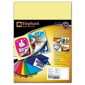 Picture of ตราช้างสติ๊กเกอร์พีวีซีใส ขนาด A4