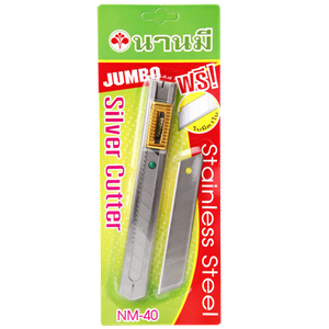 Picture of มีดคัตเตอร์เหล็กจัมโบ้+ใบมีด ตรานานมี NM-40