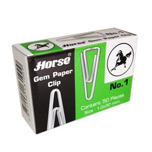 Picture of ลวดเสียบกระดาษเหลี่ยมชุบ ตราม้า #1            