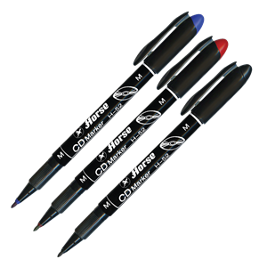 Picture of ปากกา O.H.P. CD-PEN ตราม้า ลบไม่ได้ #H-52 M ดำ