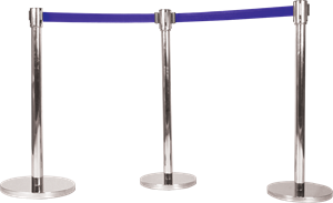 Picture of เสากั้นทางเดินสแตนเลสพร้อมเชือกในตัว BO-7 ฟูจิ