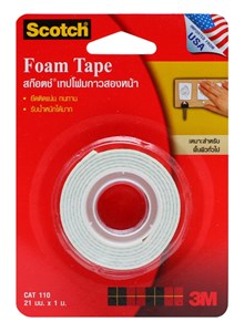 Picture of สก๊อตช์ เทปโฟมกาว 2 หน้า CAT 110, 21 มม. X 1 ม.
