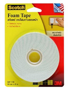 Picture of สก๊อตช์ เทปโฟมกาว 2 หน้า CAT 110, 24 มม. X 5 ม.