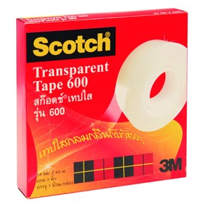Picture of สก๊อตช์ เทปใส # 600, 1" x 72 หลา แกนใหญ่