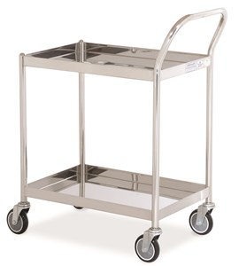 Picture of รถเข็นสแตนเลส 2 ชั้น,ล้อยาง, ST2-4006S, 70x41x88.5 ซม., 200 กก.