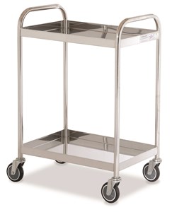 Picture of รถเข็นสแตนเลส 2 ชั้น,ล้อยาง, ST2-5007S, 81x51x88.5 ซม., 200 กก.