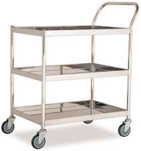 Picture of รถเข็นสแตนเลส 3 ชั้น,ล้อยาง, ST3-5007S, 81x51x98 ซม., 200 กก.
