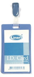 Picture of ป้ายชื่อพลาสติก ไลเนอร์ แนวตั้ง สีฟ้า/สีเทา