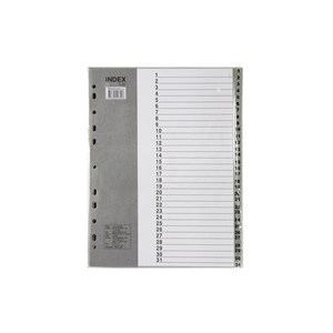 Picture of อินเด็กซ์พลาสติก เบนน่อน (BENNON) IX899, 1-31, สีเทา