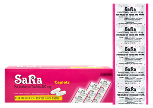Picture of ซาร่า พาราเซตามอล 500mg