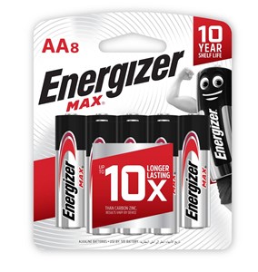 Picture of ถ่านอัลคาไลน์ Energizer MAX E91 AA (แพ็ค 8 ก้อน)