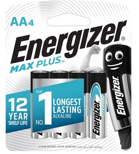Picture of ถ่านอัลคาไลน์ Energizer MAX PLUS EP91 AA (แพ็ค 4 ก้อน)