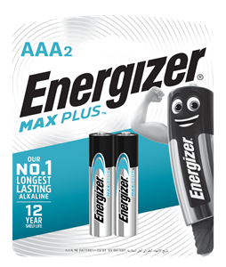 Picture of ถ่านอัลคาไลน์ Energizer MAX PLUS EP92 AAA (แพ็ค 2 ก้อน)