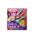 Picture of ดินสอสีไม้ยาว ตราม้า 24สี+กบเหลา