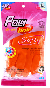 Picture of  "โพลี-ไบรท์" ถุงมือยางธรรมชาติ  รุ่น  SOFTY (Size L) 