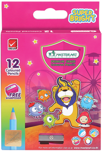 Picture of Master Art มาสเตอร์อาร์ต ดินสอสีแท่งสั้น 12สี ซุปเปอร์ไบรท์