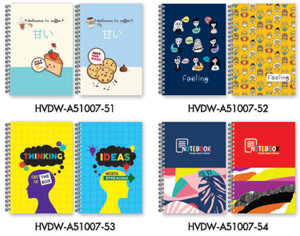 Picture of สมุดปกแข็งสันห่วงเม้งฮั้ว 70g A5,100แผ่น HVDW-A51007