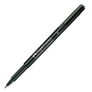 Picture of ปากกาเขียนแผ่นใสกันน้ำ เฟเบอร์คาสเทล (Faber Castell) S ลบไม่ได้ ดำ