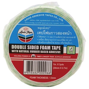 Picture of เทปโฟมกาว 2 หน้า หลุยส์,  1" x 3 หลา, แกนเล็ก
