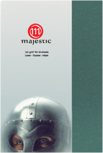 Picture of กระดาษประกายมุก Majestic เขียวเข้ม 120 แกรม, 066, 50 แผ่น Metallic