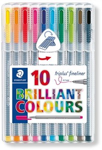 Picture of สเต็ดเล่อร์ (Staedtler) ปากกาไตรพลัส ไฟน์ไลนเนอร์ 334 ชุด10สี