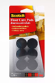 Picture of สก๊อตช์ สักหลาดรองขาโต๊ะ พร้อมกาวในตัว FLOOR CARE CIRCLE BLACK 28MM(1*12)