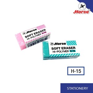 Picture of ตราม้า ยางลบดินสอก้อนดำ Hi-Polymer H-15