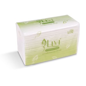 Picture of กระดาษเช็ดมือชนิดแผ่น 1ชั้น INTERFOLD LIVI,(Virgin),(300แผ่นx24แพ็ค)