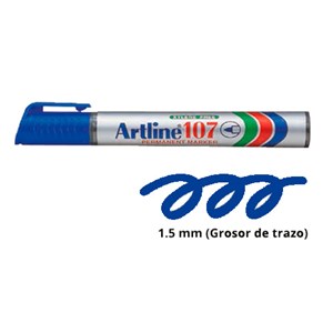 Picture of ปากกาเคมี อาร์ทไลน์ EK-107 หัวกลม น้ำเงิน
