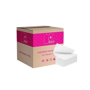 Picture of กระดาษเช็ดมือชนิดแผ่น2ชั้น L-FOLD PEARL,(Virgin),(250x24แพ็ค)