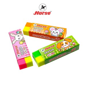 Picture of ตราม้า ยางลบดินสอ H-08 ลายสัตว์น่ารัก คละสี