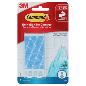 Picture of คอมมานด์ เทปรีฟิว์ล เทปกาว 2 หน้า ชนิดทนความชื้น 17605B Command 3M