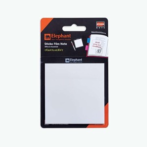 Picture of สติ๊กโก้โน้ต ตราช้าง ฟิล์มใส 3x3 sticko note film translucent